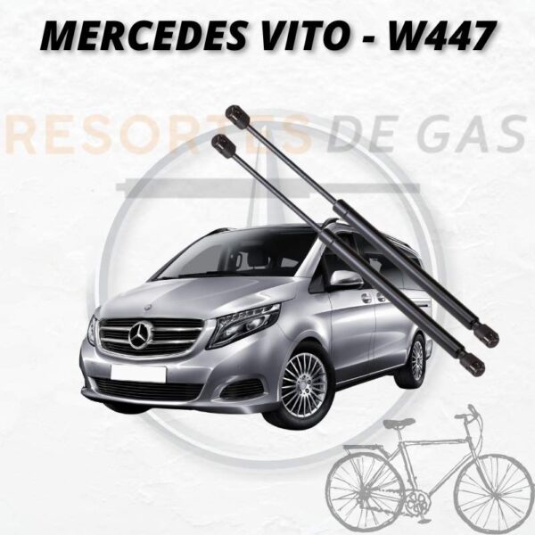 Pistones de gas para portabicicletas de Furgoneta Mercedes Vito W447