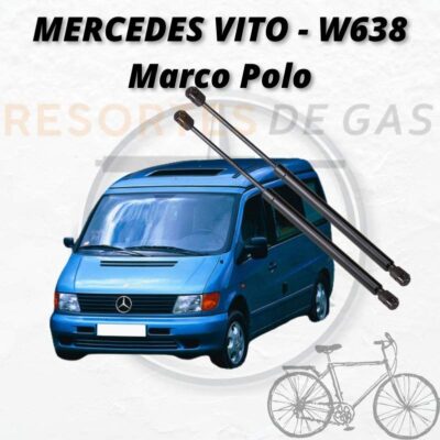 Pistones de gas para portabicicletas de Furgoneta Mercedes Vito W638 Marco Polo