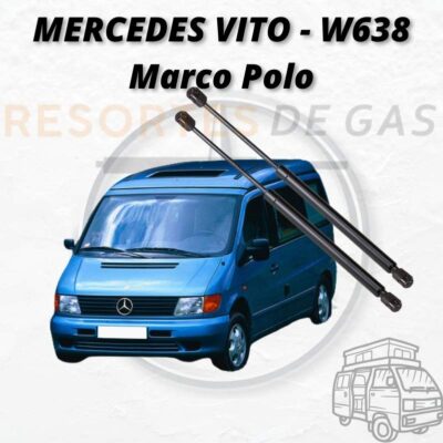 Pistones de gas para techos camper de Furgoneta Mercedes Vito W638 Marco Polo