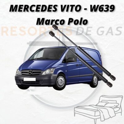 Pistones a gas para camas camper de furgoneta Mercedes Vito W639 Marco Polo