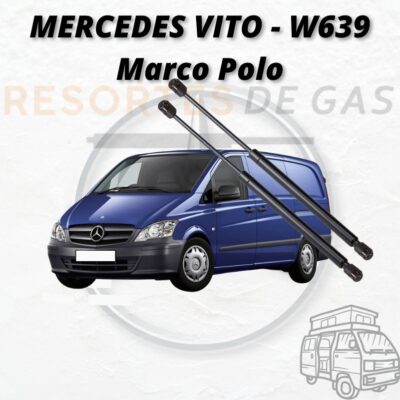 Pistones a gas para techos camper de furgoneta Mercedes Vito W639 Marco Polo